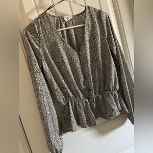 Black and white dressy long sleeve